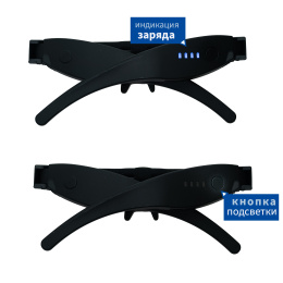 Лупа налобная со сменными линзами на аккумуляторе 12539DC1