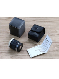 Лупа просмотровая металлическая 30x/27mm с подсветкой + UV со шкалой TH-9006B