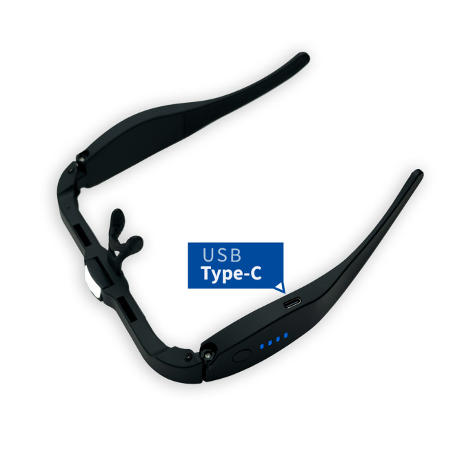 Лупа налобная со сменными линзами на аккумуляторе 12539DC1