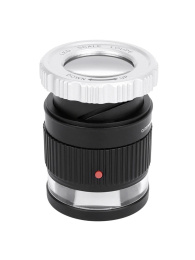 Лупа просмотровая металлическая 30x/27mm с подсветкой + UV со шкалой TH-9006B