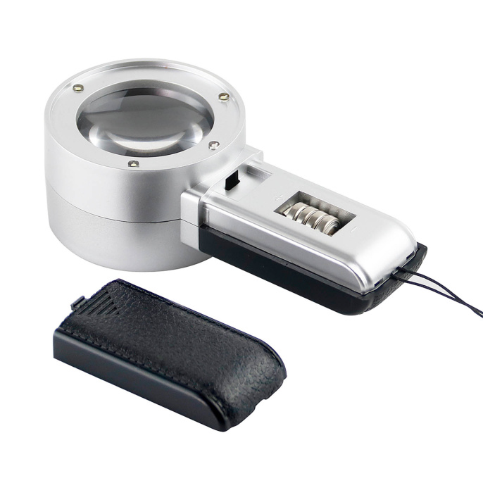 Лупа ручная 30x 40mm TH-5018 с подсветкой