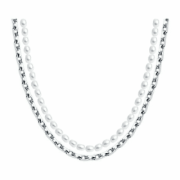 Колье с жемчугом из серебра с позолотой