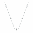 Колье звезды с фианитами из серебра
