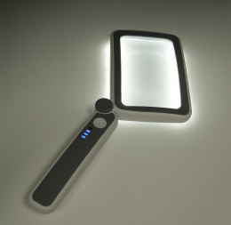 Лупа прямоугольная 108mm 63mm 4x складная 10863-10LC на аккумуляторе фокус 25 см