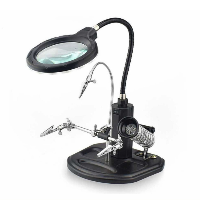 Лупа настольная 3-я рука с лупой 3x 90мм