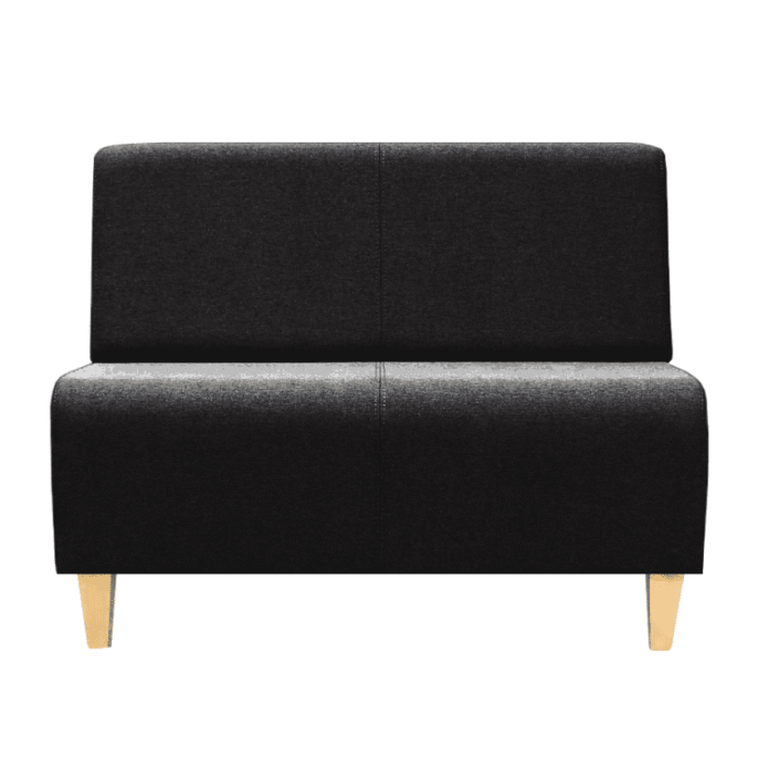 Диван Brioli Руди двухместный Черный