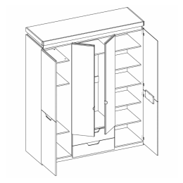 Шкаф распашной Anrex Romano 4D2S