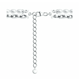 Колье с жемчугом из серебра с позолотой